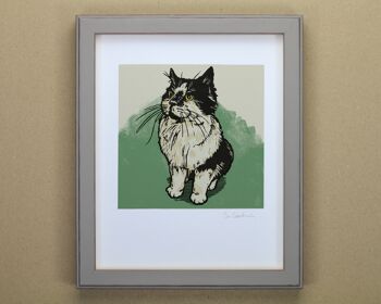Impression d'art chat noir et blanc (IC-P-Arthur) 1