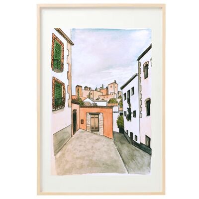 Watercolor Granada, Andalusia