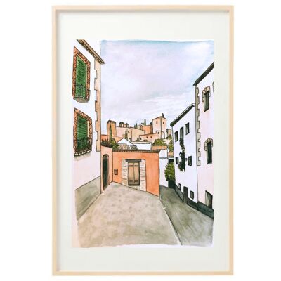 Aquarell Granada, Andalusien