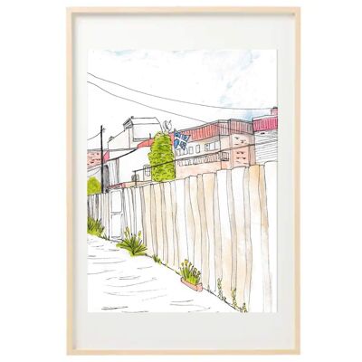 Montreal alley watercolor
