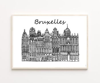 Print Bruxelles noir et blanc - A4 1