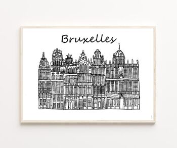 Print Bruxelles noir et blanc - A5 1