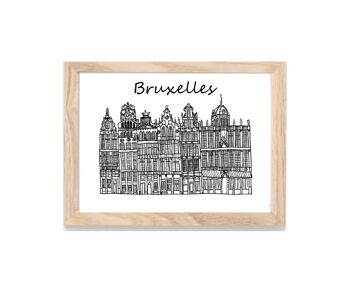 Print Bruxelles noir et blanc - A5 2