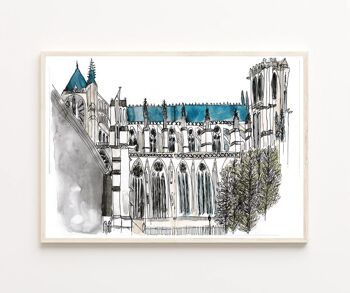 Print cathédrale d'Amiens - A4 2