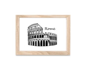 Print Colisée Rome noir et blanc - A5 1