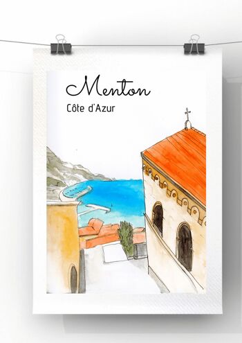 Print Menton - Reproduction d'aquelle originale - A4 1