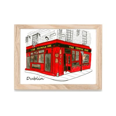 Print Temple bar Dublin - A4
