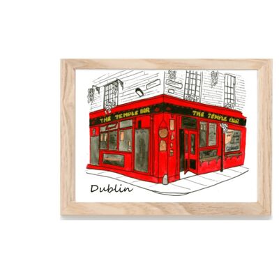 Print Temple bar Dublin - A4