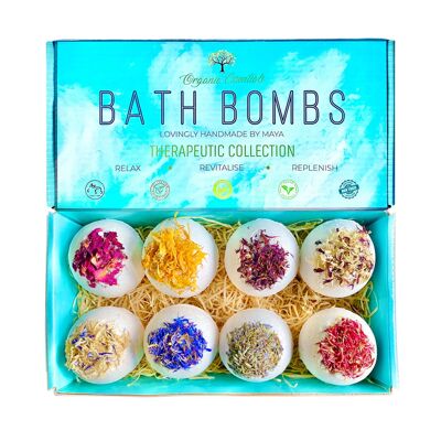 Luxury Therapeutic Organic 'Purity'  Bath Bomb Gift Set