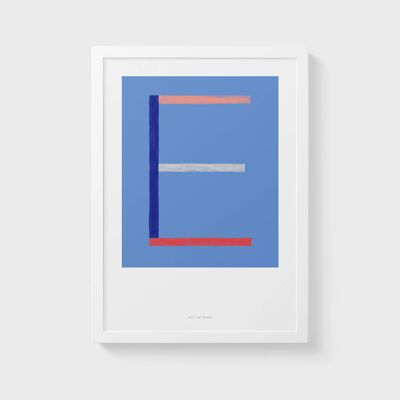 A5 Wall Art Print | Initial Letter Print E