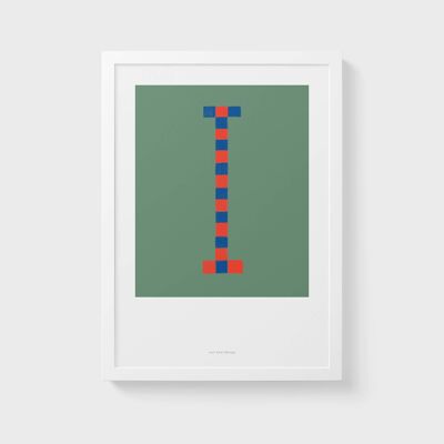 A5 Wall Art Print | Initial Letter Print I