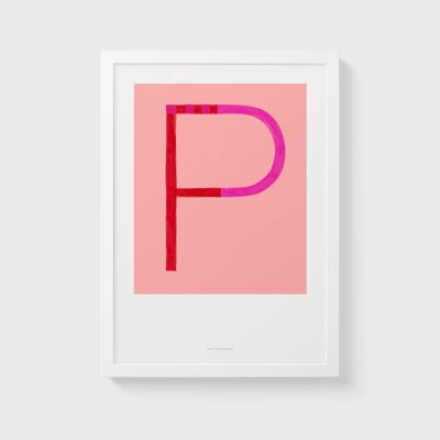 A5 Wall Art Print | Initial Letter Print P