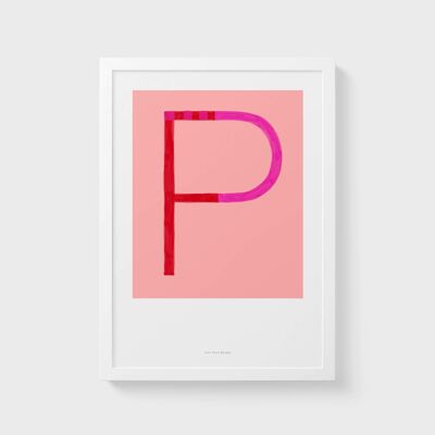 A5 Wall Art Print | Initial Letter Print P
