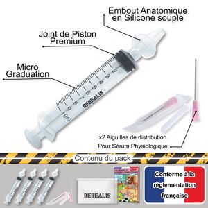 Mouche Bébé | Seringue Nasale Bébé 10ml + Embouts Seringues Silicone Reutilisable + Aiguille(s) Pour Serum Physiologique