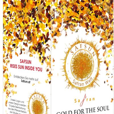 Safrantee, "Gold For The Soul", BIO Schwarzer Tee mit BIO Safran
