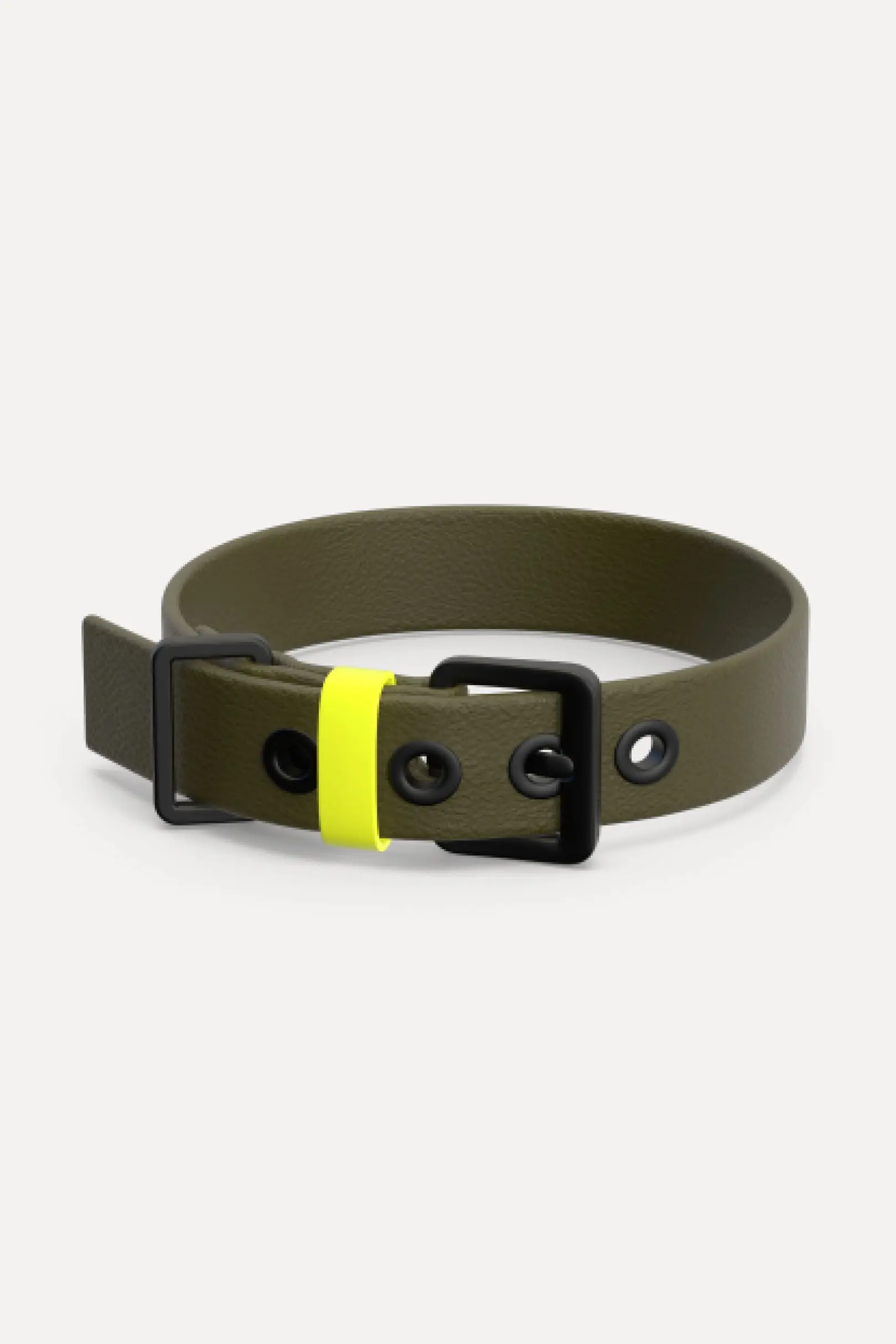 Nina Woof Copenhagen Hundehalsband Aus Veganem Leder – Gepolstert, Verstellbar, In Oliv Für Größe M