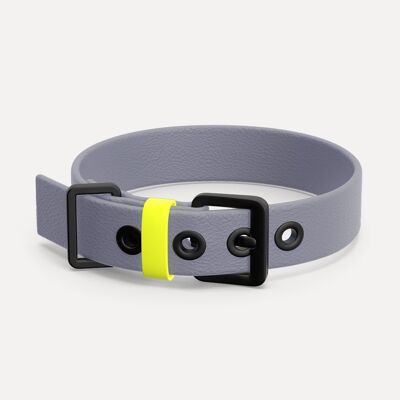 Dog collar made of vegan leather - dove grey