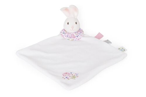 Meiya & Alvin: Lapin HAVAH - DOUDOU avec tête en caoutchouc naturel 28cm, sur carte, 0+