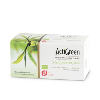 Té verde ActiGreen orgánico con menta - 40 paquetes