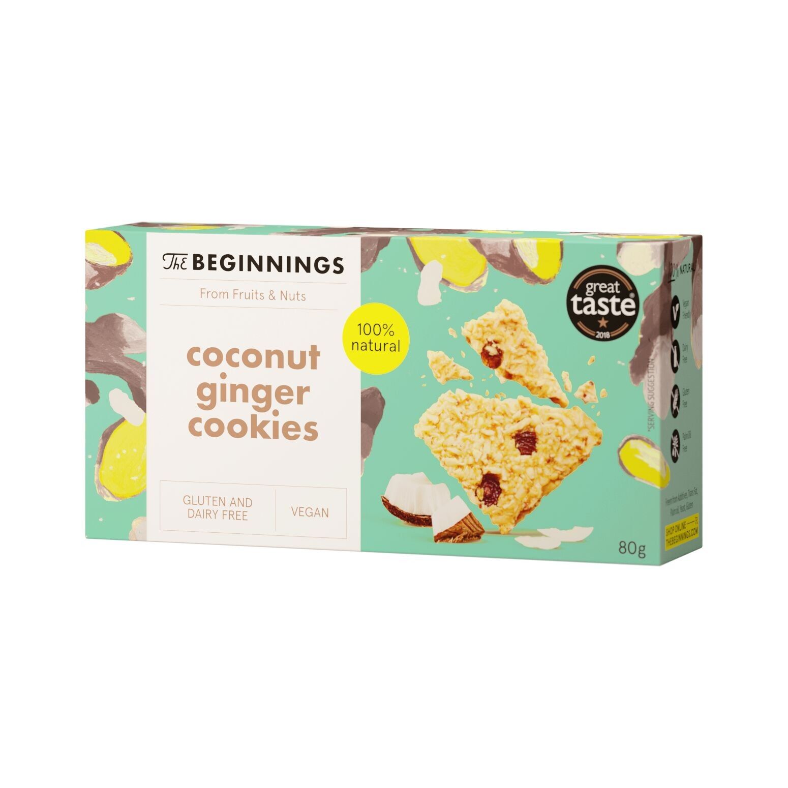 RAW Coconut ginger cookies 80 g
