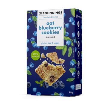 Biscuits crus à l'avoine et aux bleuets 80 g