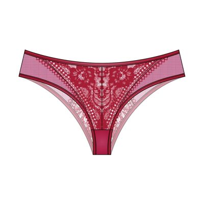 culotte brésilienne en dentelle florale