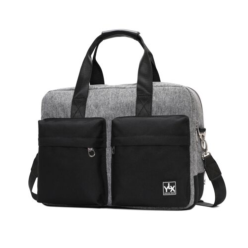 YLX Nash Laptop Bag | Dark Grey & Black