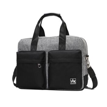 Sac pour ordinateur portable YLX Nash | Gris foncé et noir 1