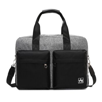 Sac pour ordinateur portable YLX Nash | Gris foncé et noir 2