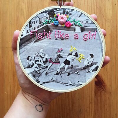 embroidery kit - fight like a girl