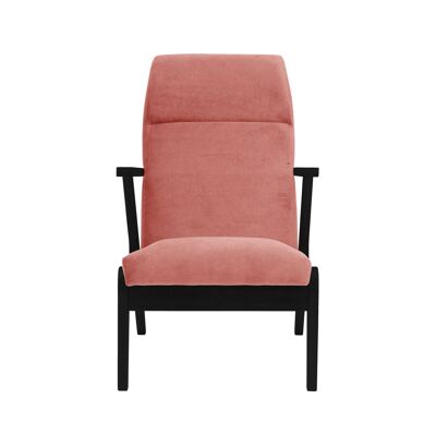 Apollo Lounge Chair - Beech Wood, Black Lacquered - Velvet Line