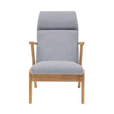 Apollo Lounge Chair - Oak Wood, Natural - Wool Line