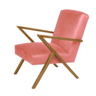 Retrostar Chair - Beech Wood, Oak Stain - Velvet Line