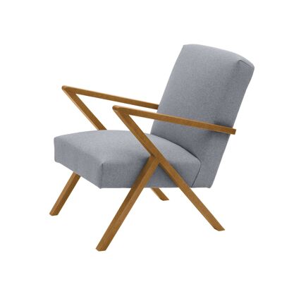 Retrostar Chair - Beech Wood, Oak Stain - Wool Line