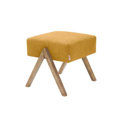 Retrostar Footstool - Oak Wood, Natural - Basic Line