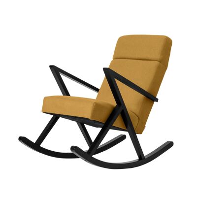 Retrostar Lounge Rocker - Beech Wood, Black Lacquered - Basic Line