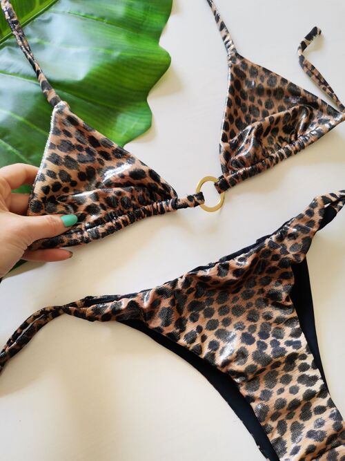 Bikini laminato leopardo