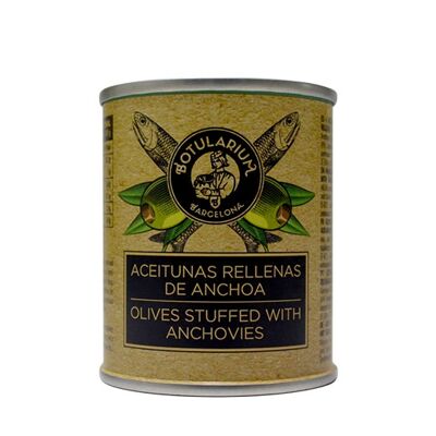 Botularium anchovy stuffed olives (Pack of 10 minibar cans)