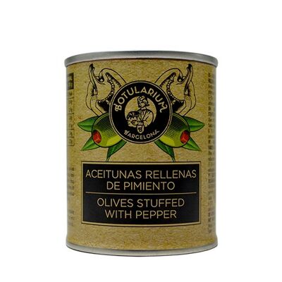 Aceitunas rellenas de pimiento Botularium (Pack de 10 latitas minibar)