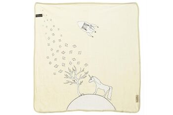 Pellianni: COUVERTURE LICORNE JAUNE 100x100cm, 100% GOTS 1