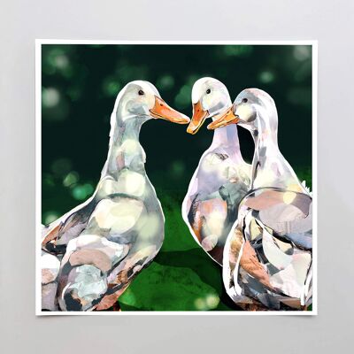 The Ducks - Epson watercolour paper 190gsm 20x20cm