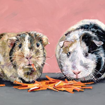 The Guinea Pigs - Hand embellished A3