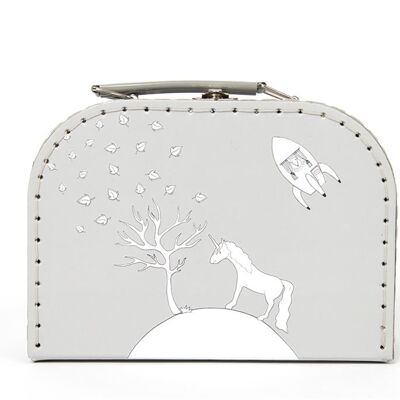 Pellianni Brust: GRAUES EINHORN 21x8x15cm, aus FSC-Karton, schwedisches Design, 1+