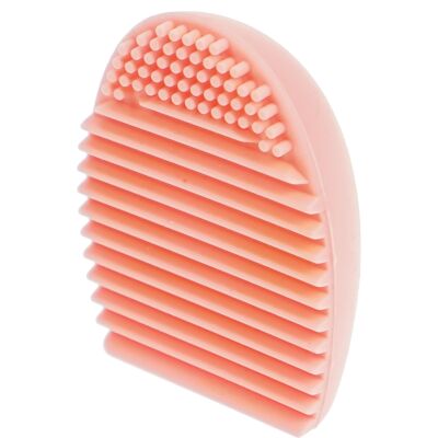 Brush cleaning pad pink made of silicone