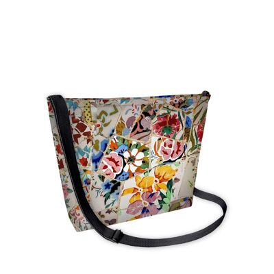 Alicante Crossbody Bag In Canvas Samba Line Bertoni