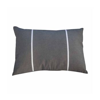 CARTHAGE - Housse de coussin coton gris/blanc 35 x 50 1
