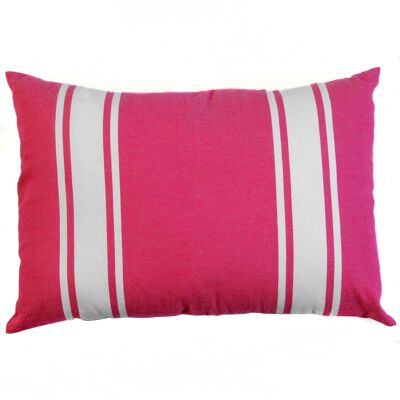 CASABLANCA- Fodera per cuscino in cotone rosa/bianco 35x50
