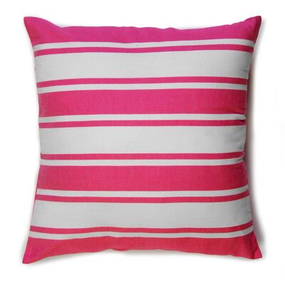 CASABLANCA- Fodera per cuscino in cotone rosa/bianco 40 x 40