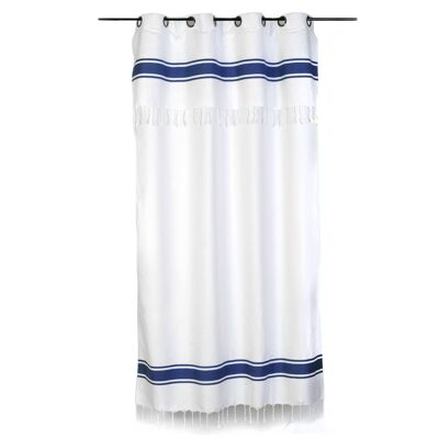 CASABLANCA1-Tenda regolabile in cotone bianco/blu