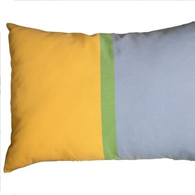 DJERBA2- Green/yellow/turquoise cotton cushion cover 35x50